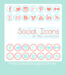 Social Icons by Miss Lavanda