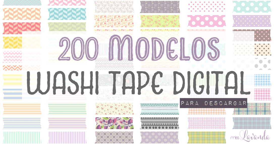 200 kinds of Washi Tape Digital (Free Download) by MissLavanda on DeviantArt