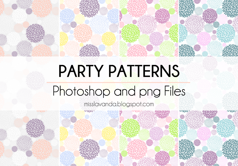 Party Patterns. Photoshop and png Files