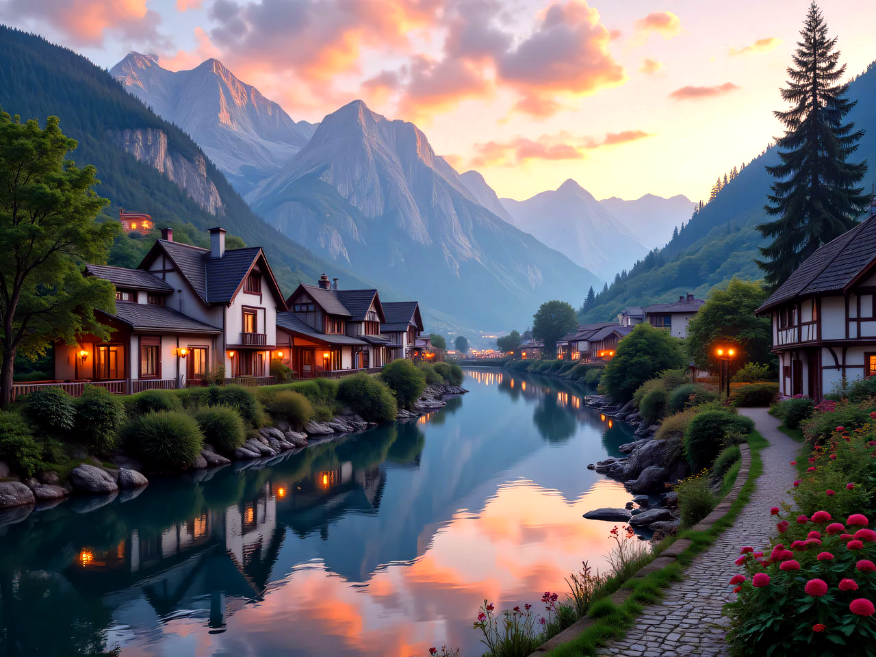 village in the valley by AZRAQTEAM on DeviantArt