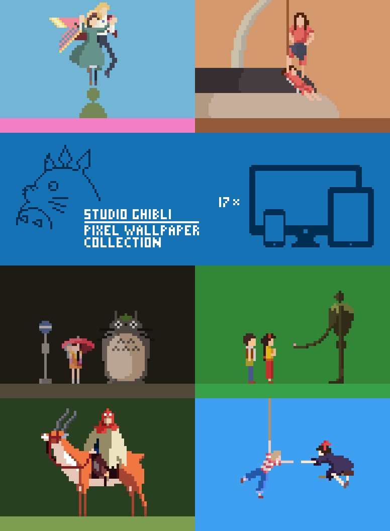 Ghibli Pixel Wallpaper Pack