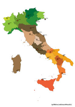 Italy Vector Map - Italia