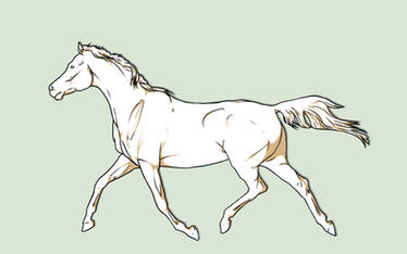 Free Lineart: Light Horse (Simplicistic)