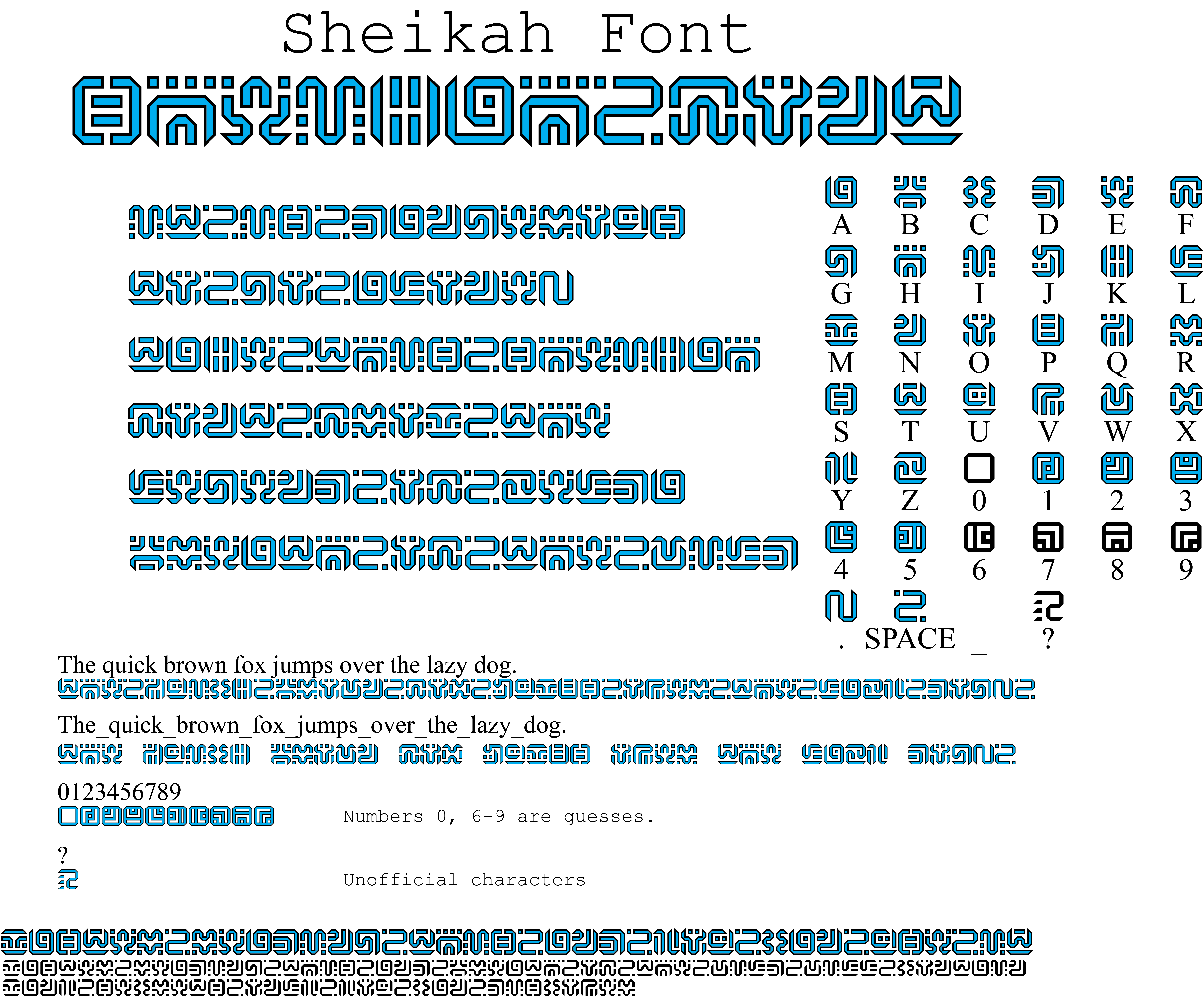 Sheikah Font Full Numbers Letters Symbols 1 2 By Proendreeper On Deviantart