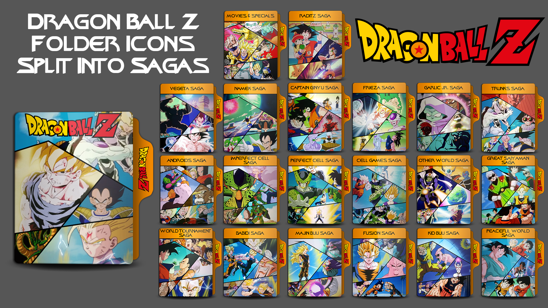 Dragon Ball Z Sagas Folder Icons by Putz7 on DeviantArt