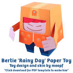 Bertie 'Rainy Day' Paper Toy by moopf