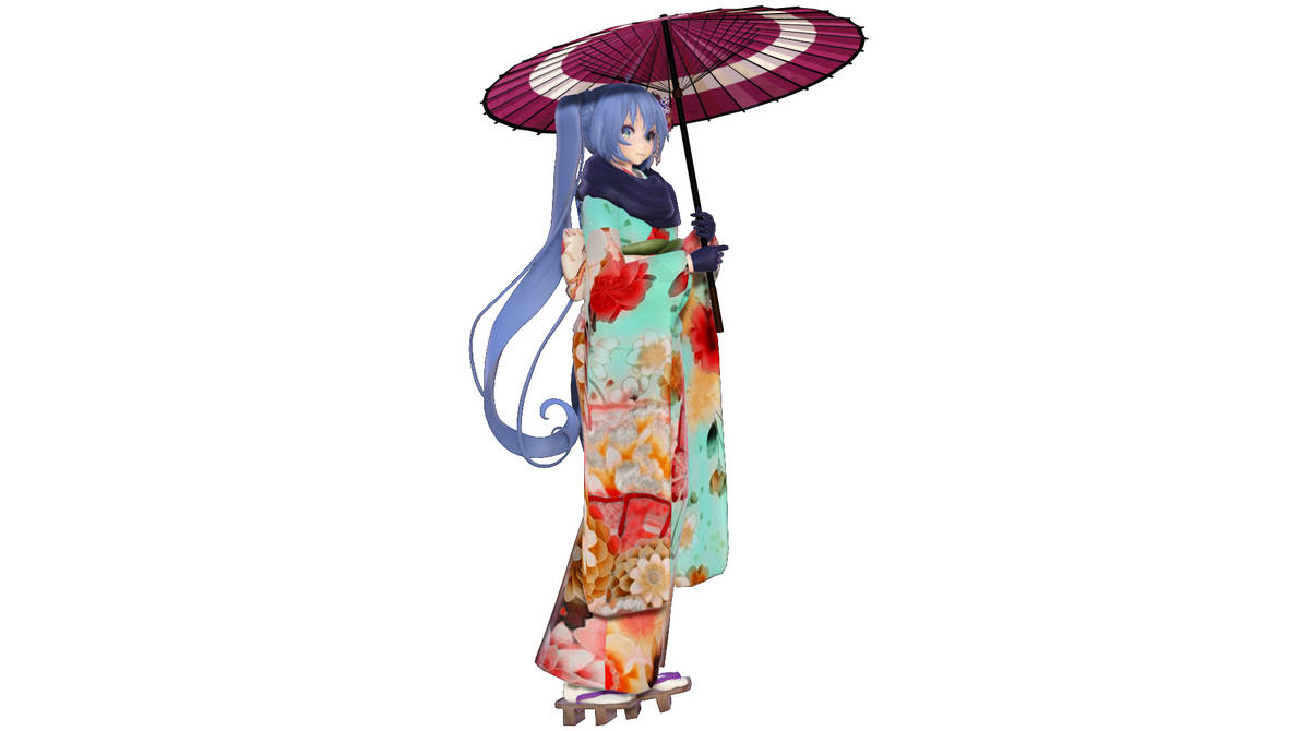 Model DL - TDA Autumn Kimono Miku by elina002 on DeviantArt