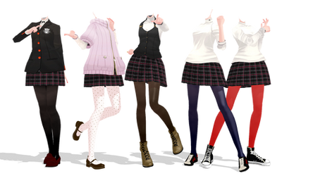 Model DL - TDA Shujin School Uniform female bases