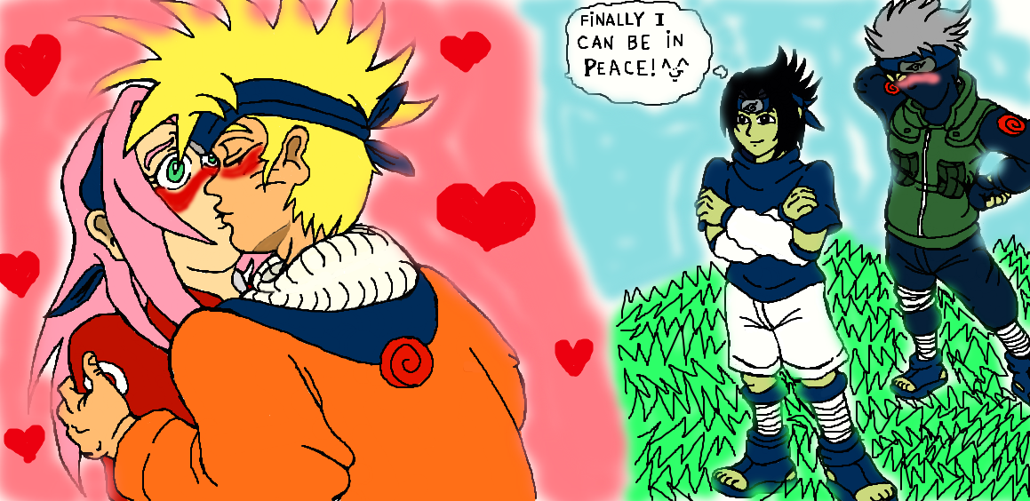 Naruto kissing Sakura NaruSaku classic by Angel1404 on DeviantArt