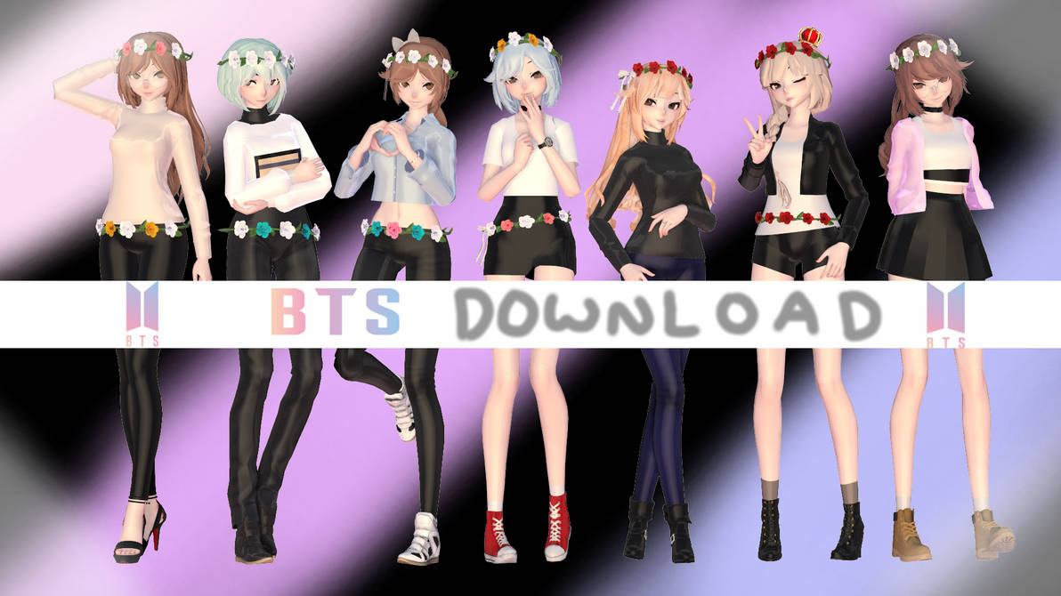 mmd fem bts iconic flower girls