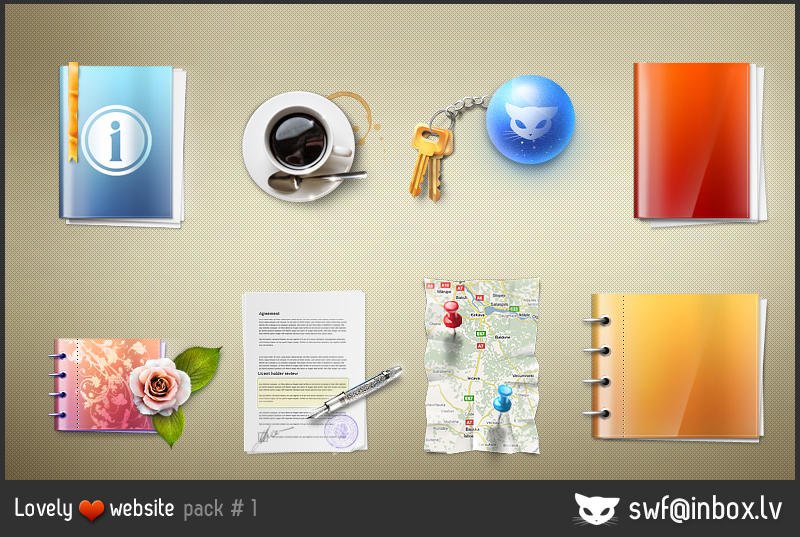 Lovely website icons pack 1