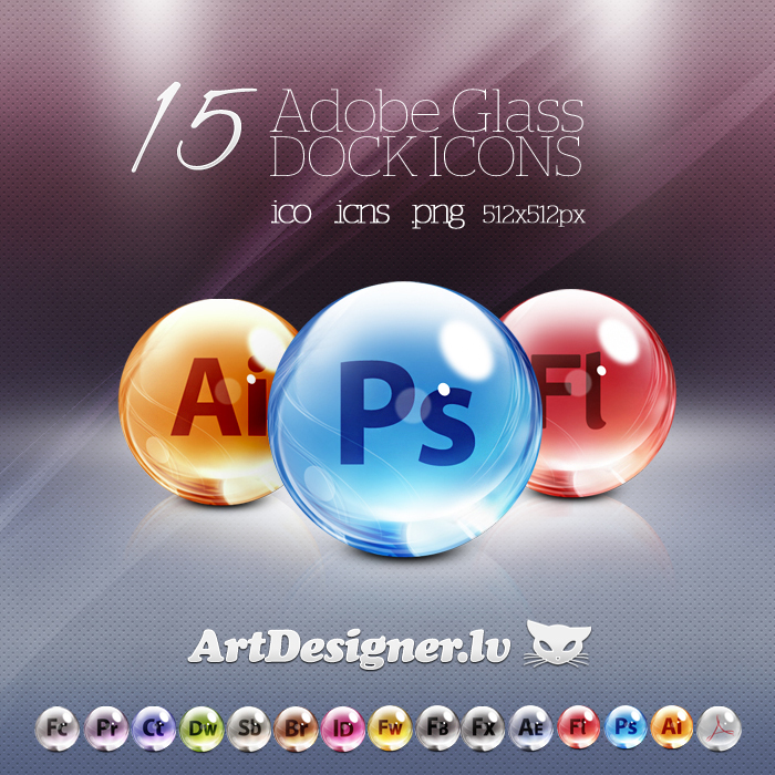 Adobe cs 5 dock icons