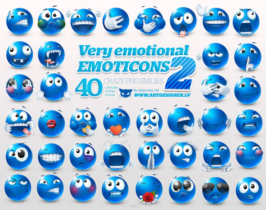 Very emotional emoticons 2 by lazymau