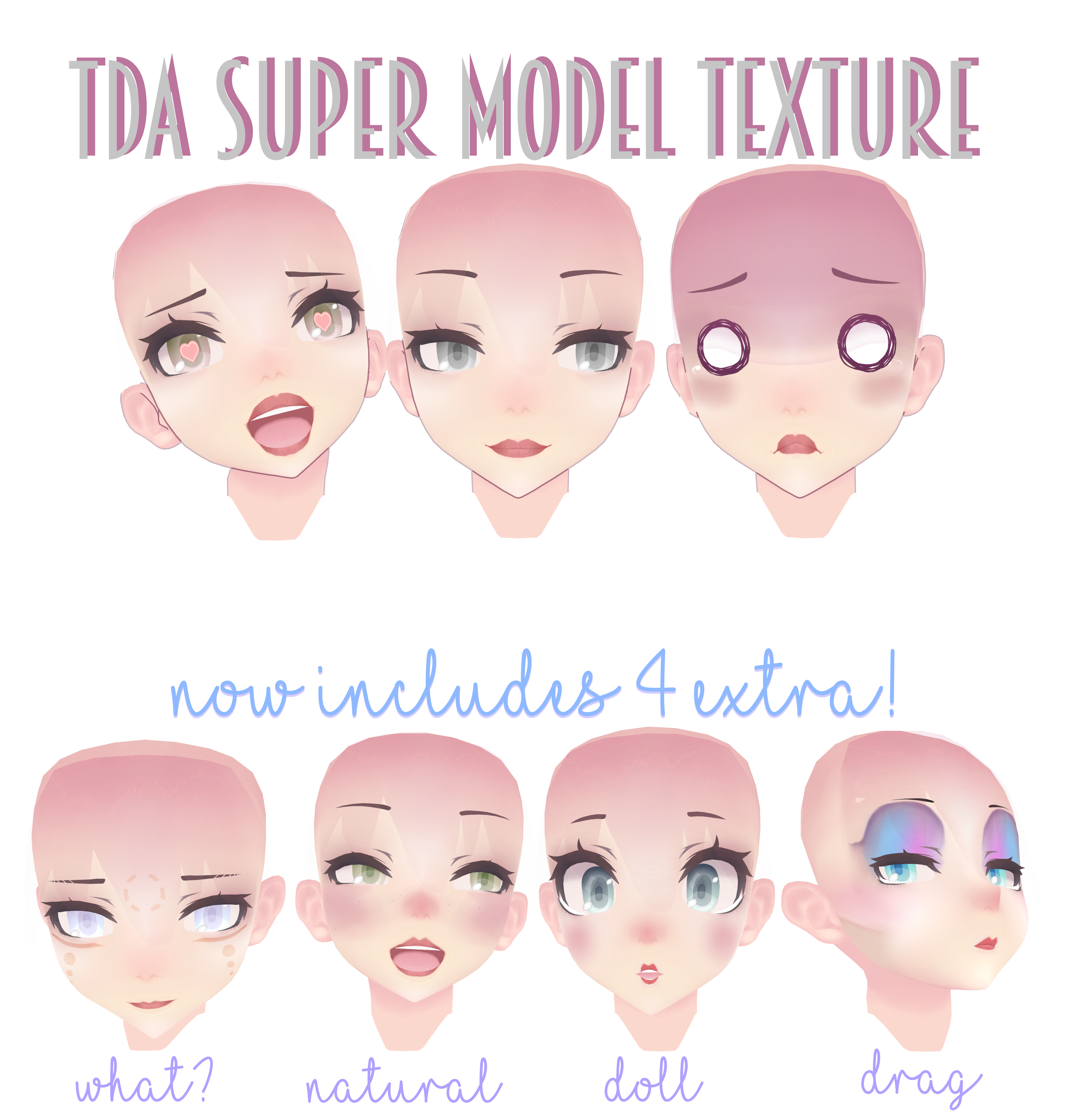 TDA Super Model face textures [DOWNLOAD]