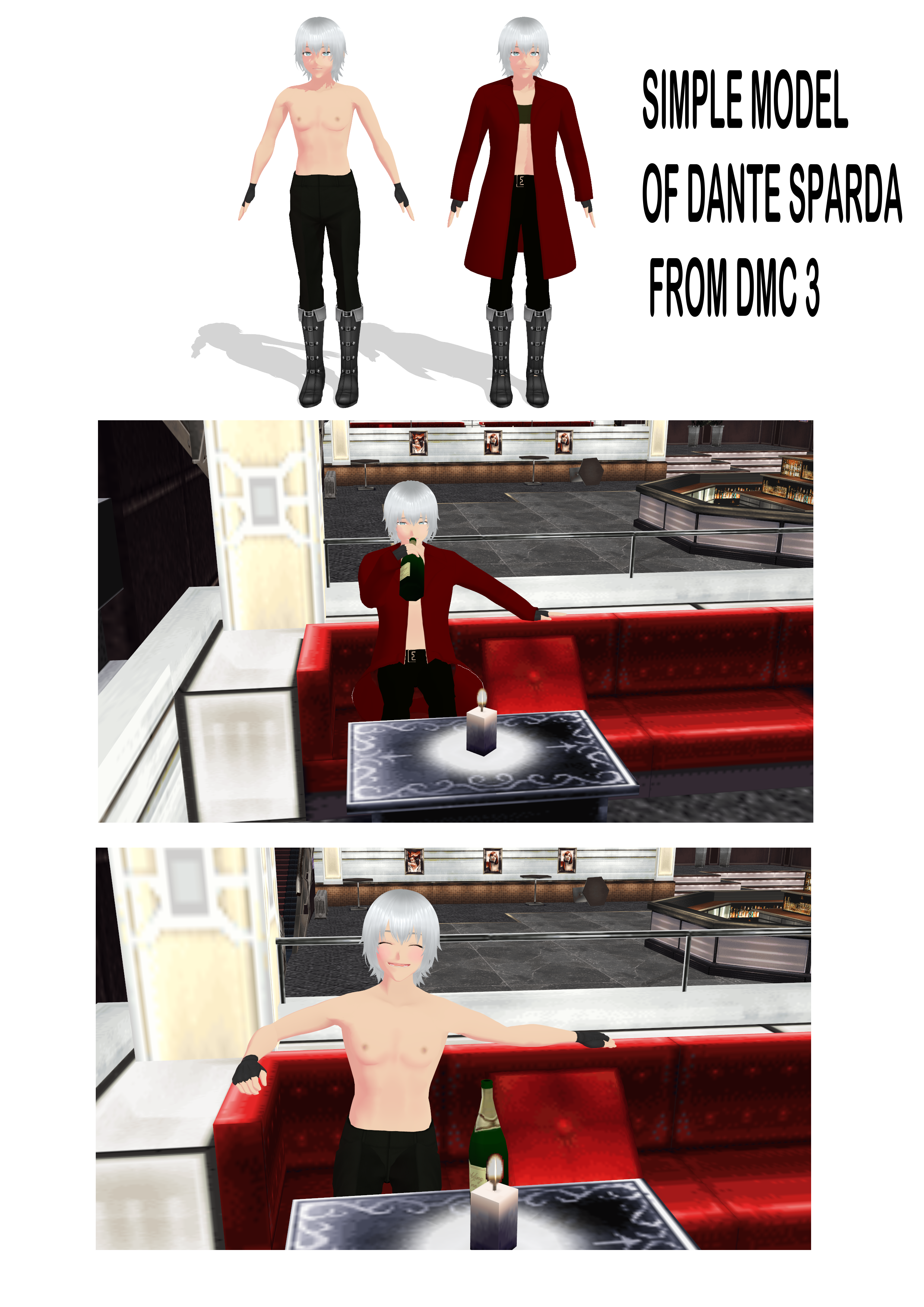Mmd And Vroid Models Of Dante (from Dmc 3) by 123Arina on DeviantArt
