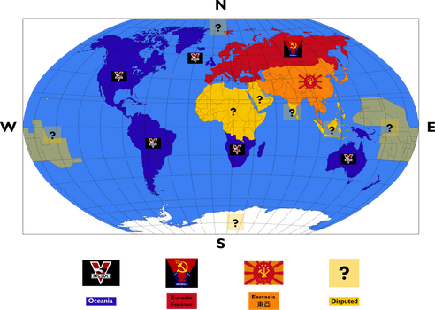 1984 Orwell Superstate Map (my interpretation)