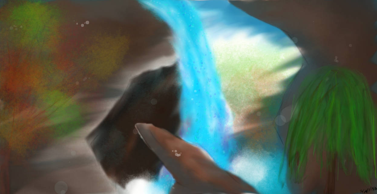 Cave Waterfall by DayDreamEilyah on DeviantArt