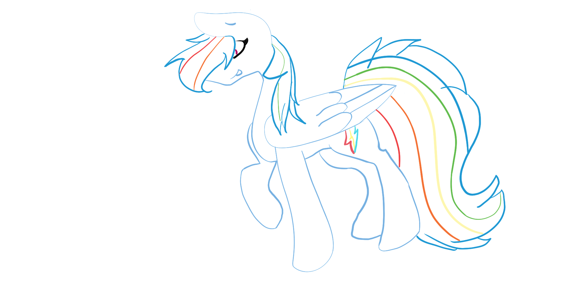 Rainbow Dash Lineart by VivixAj on DeviantArt