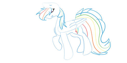 Rainbow Dash  Lineart