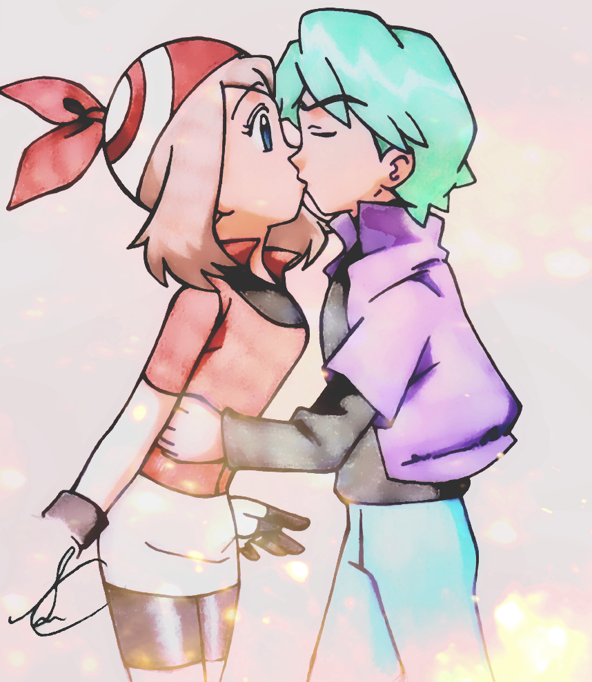 First kiss - May/Drew [Pokemon] by SidselC on DeviantArt