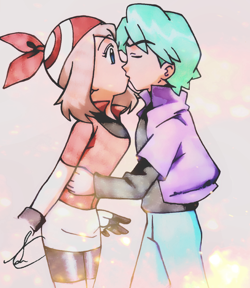 First kiss - May/Drew [Pokemon]