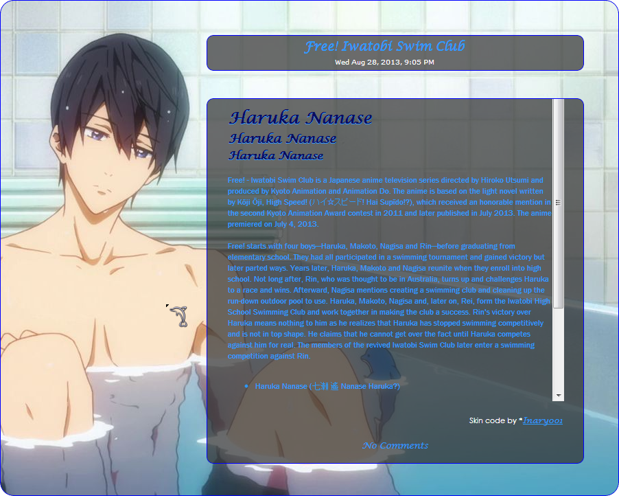 Free! Haruka Journal Skin