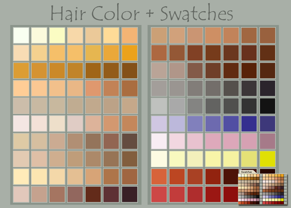 Hair Color + Swatches by DeviantNep on DeviantArt