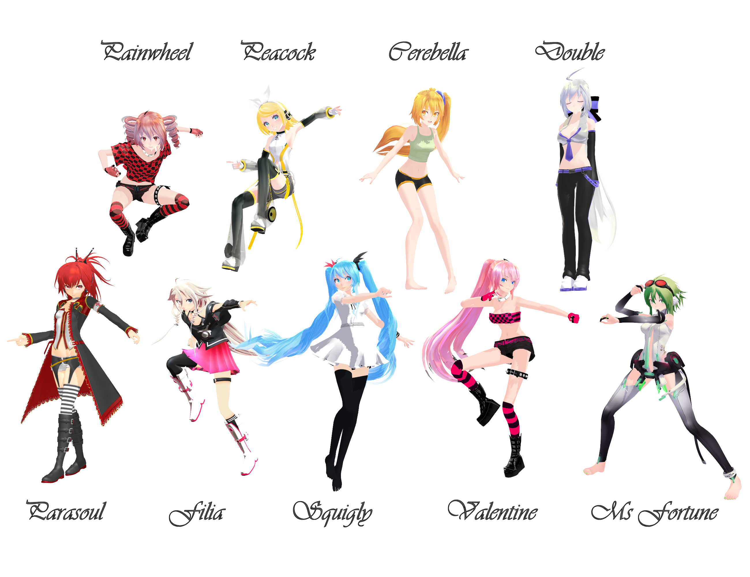 [MMD] Skullgirls pose pack DL