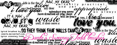 Sweeney Todd Lyrical Brushes