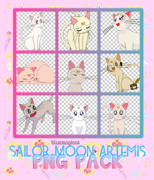 Artemis Sailor Moon Png Pack By Bluemagicat On Deviantart