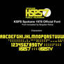 KSPS 1978 Official Font