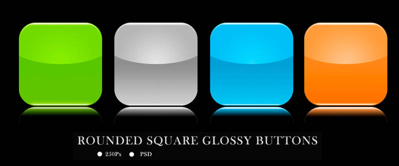 ROUNDED SQUARE GLOSSY BUTTONS
