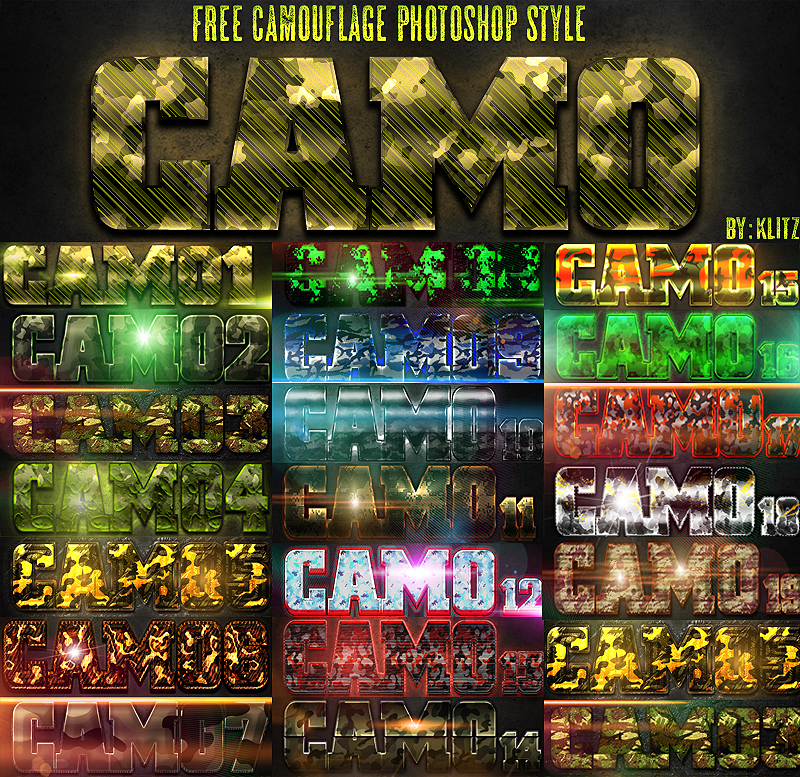 Free Camouflage Style Text Effect 6819340 by YourCaptainAwesome on ...