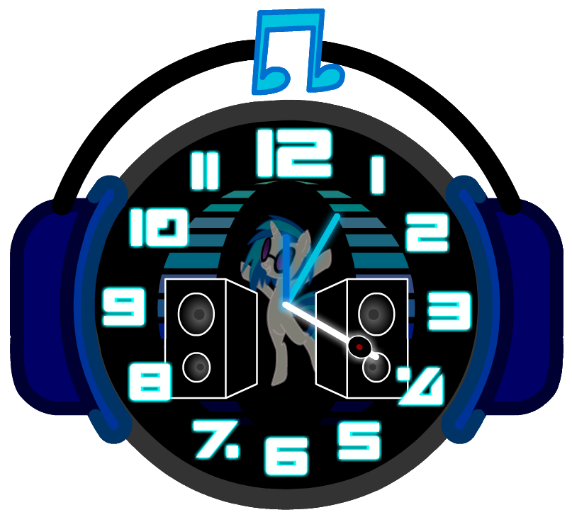 Reloj Vinyl Scratch