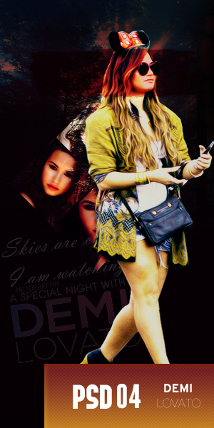 PSD Background to twitter Demi Lovato