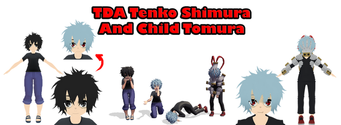 MMD TDA Tenko Shimura and Child Tomura DL