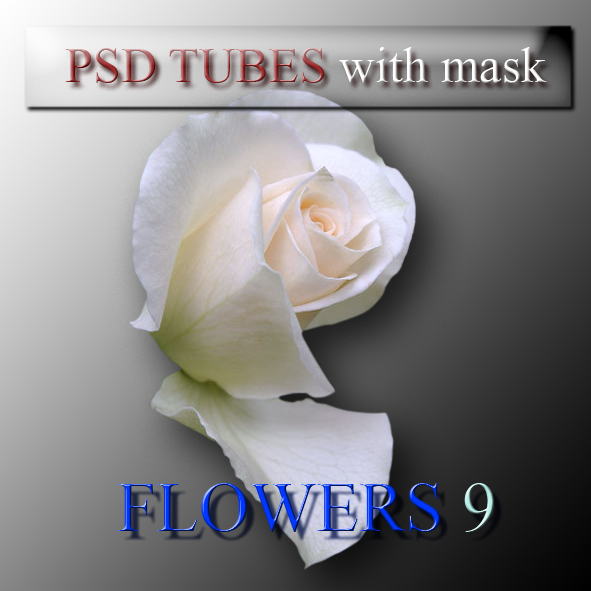 psd flower 9 tubes with mask