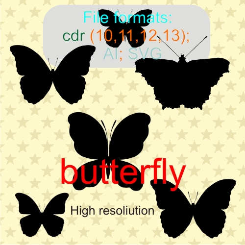 butterfly vectors 3