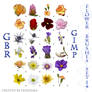 gimp flower brushes set 14