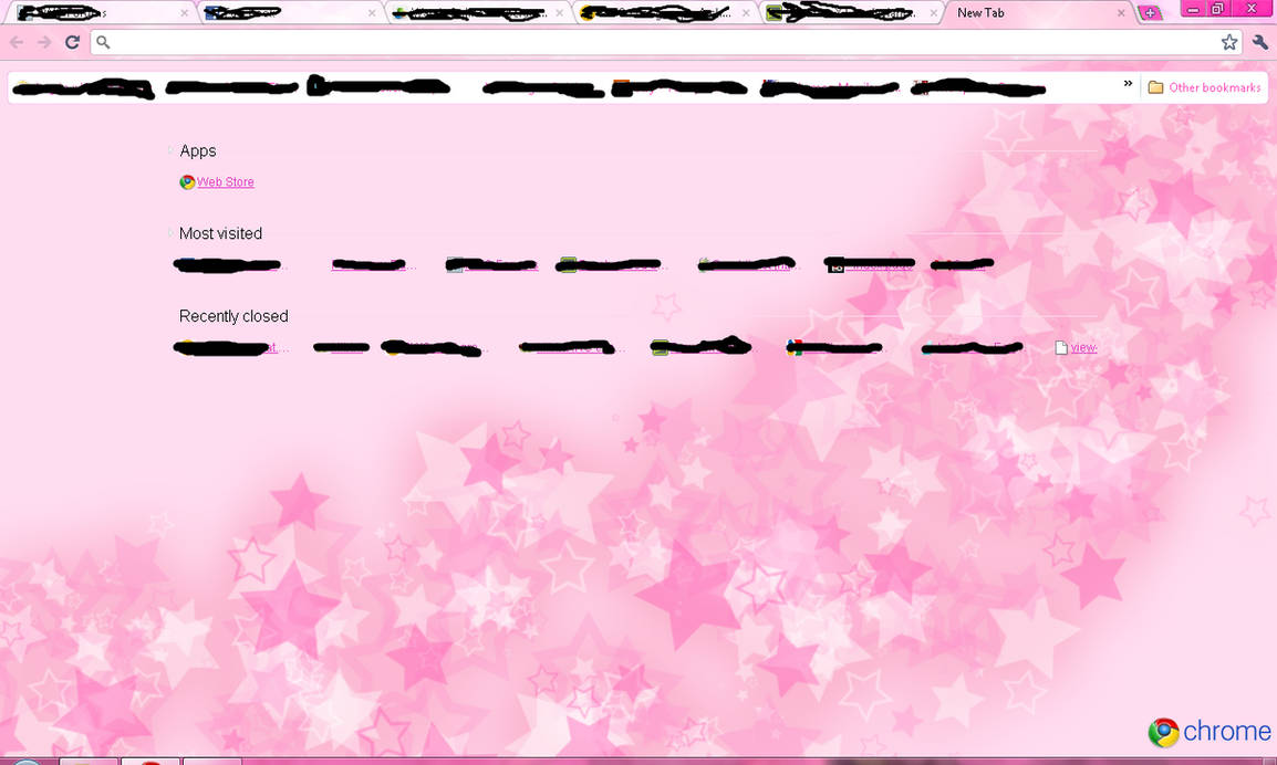Pink stars google chrome theme by SweetiieeX3 on DeviantArt