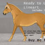 Ready to use - buy to use - Horse Lineart