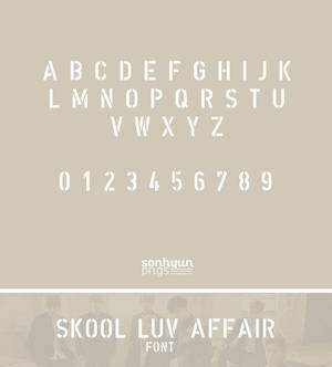 BTS - Skool Luv Affair - FONT -