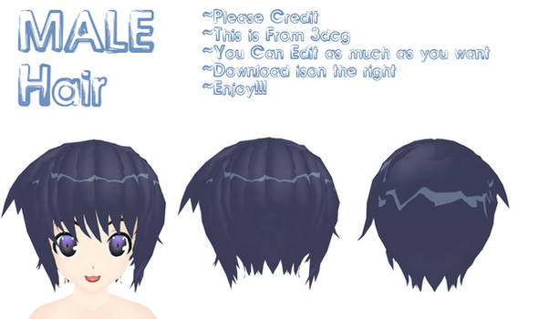 MMD: Male Hair DL