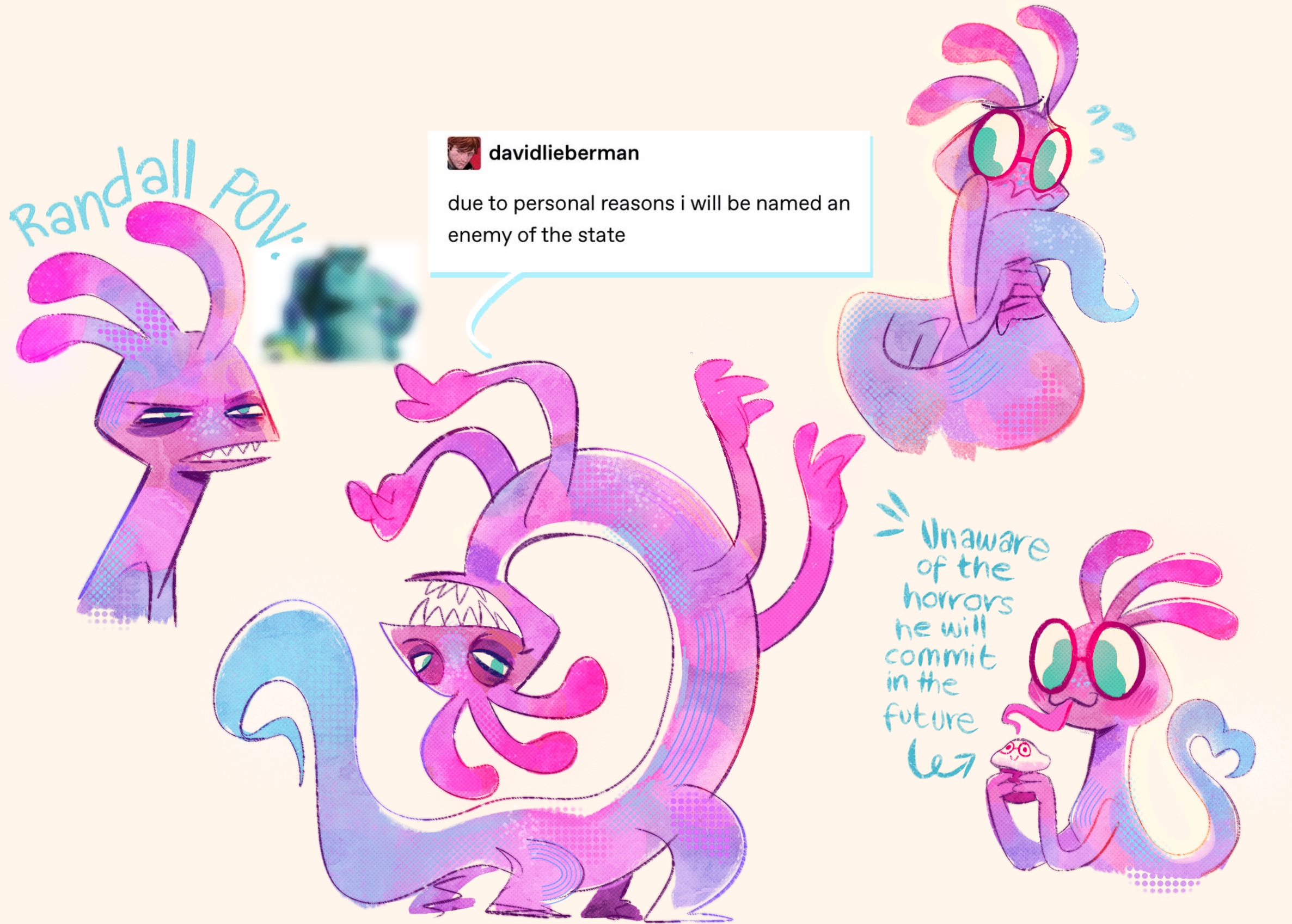 Monsters Inc/university Randall fanart by Sockiepuppetry on DeviantArt