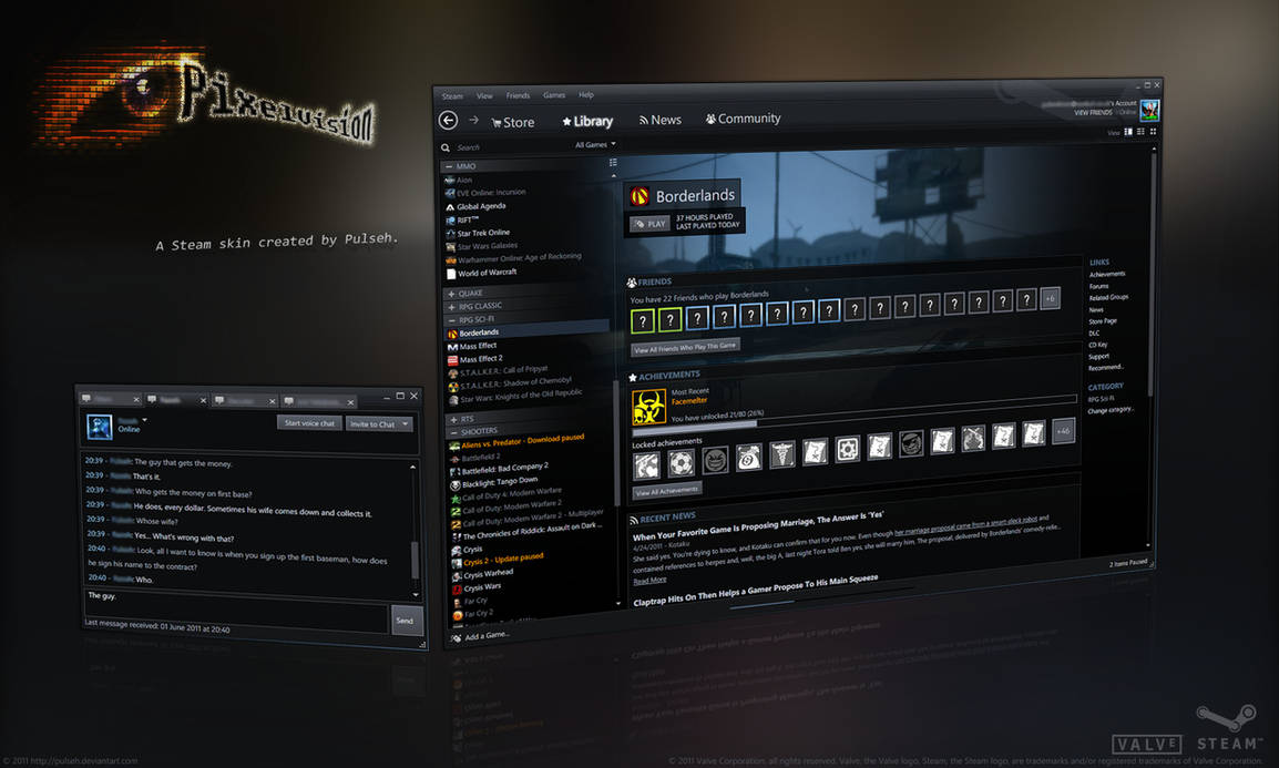 PixelVision - Skin for Steam