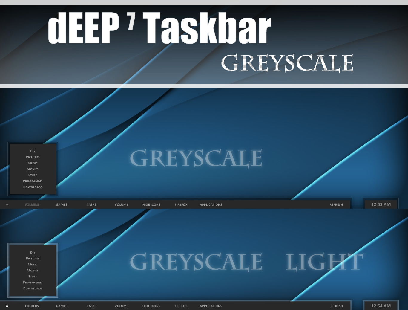 Windows 7 Taskbar Deviantart dEEP 7 Greyscale Taskbar by Cerbii on DeviantArt