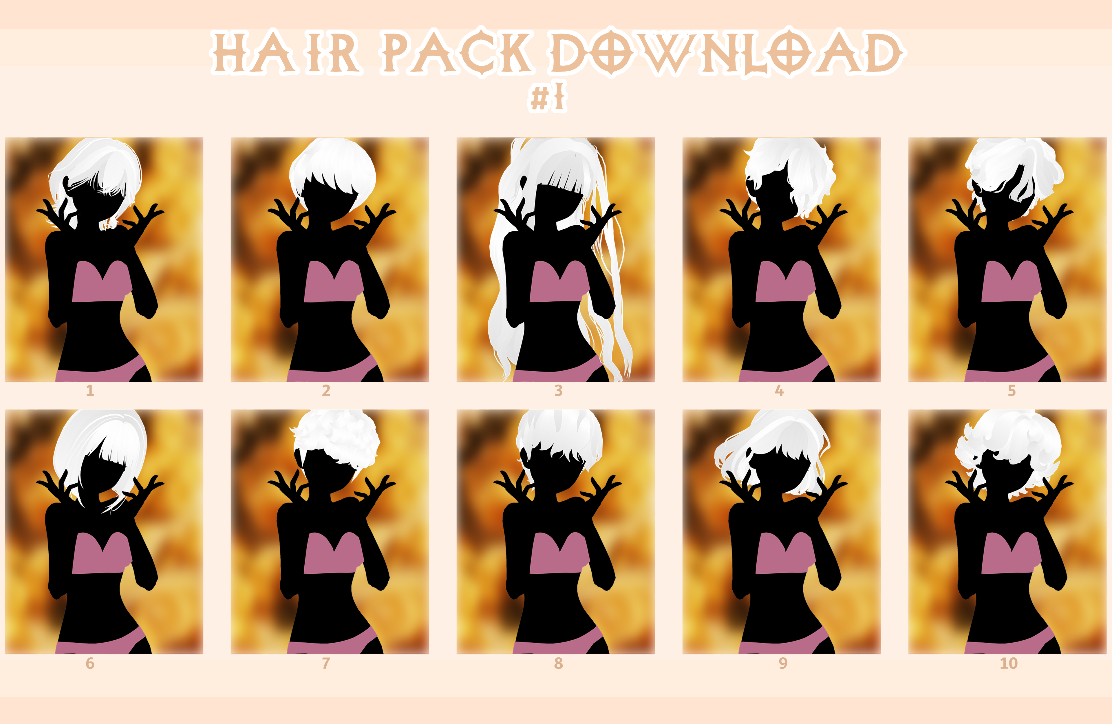 [MMD] Hair Pack #1 [DOWNLOAD]