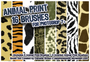 16 Animal Print Brushes