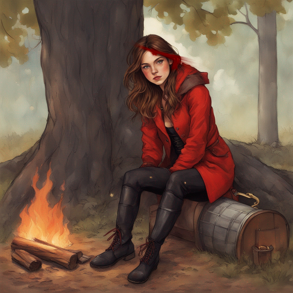 Red at a campfire by Moonbli123456 on DeviantArt