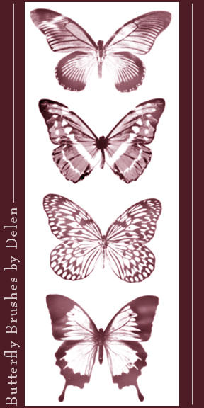 Butterfly Brushes by DelenStock on DeviantArt